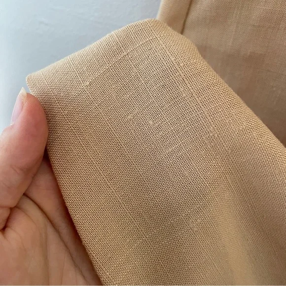 SURREY Vintage Beige Button Up A-line Midi Skirt - Picture 4 of 7